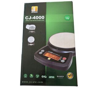 Jennings CJ-4000 Compact Digital Weigh Scale 4000g x 0.5g PCS JScale Black ACadp